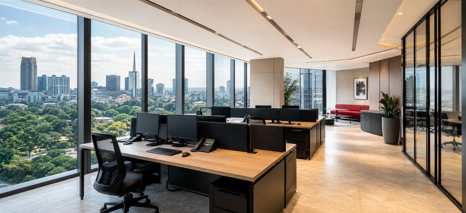 Modern finance and treasury workspace
